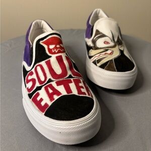 Custom Soul Eater Slip-On Sneakers